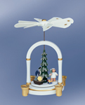 70084Pyramide wei-gold, Engel unterm Baum