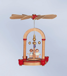 70015 Kinderpyramide, natur/rot-gold