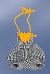67225 Latzhose fr Teddy Jungen, einteilig (kariert mit Latz) fr Teddy 14 cm